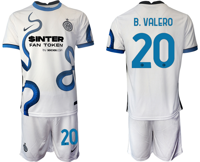 Men 2021-2022 Club Inter Milan away white #20 Soccer Jersey
